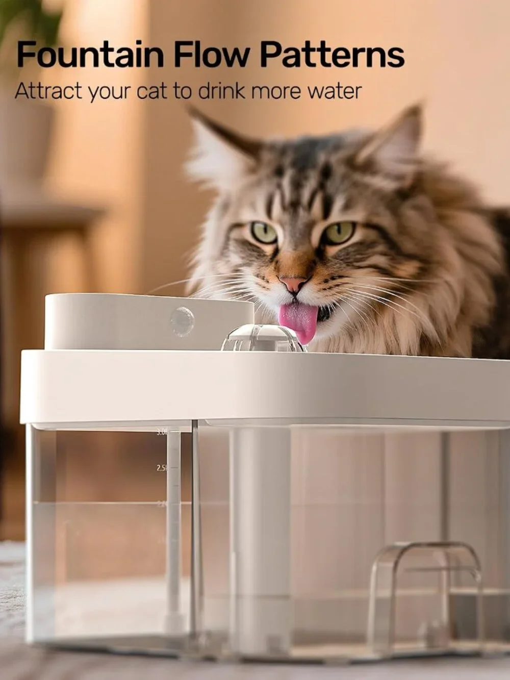 Hapaw 2026 Intelligent Pet Water Fountain No Filter Cotton App Monitoring